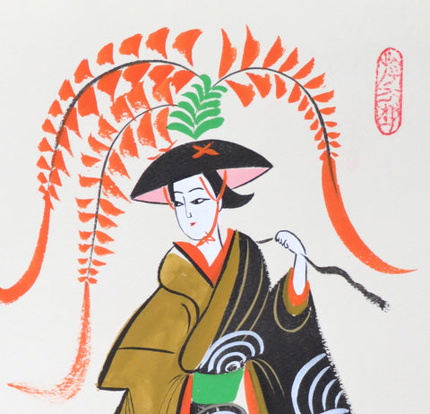 7月20日 平和堂坂本店にて大津絵体験「藤娘」第2弾